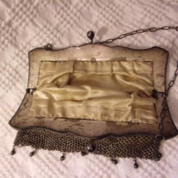 "Vintage German Silver Mesh Purse Mini Bag " - Picture 3 of 7